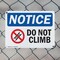 Signmission Do Not Climb, 10 in W x Rectangle, Plastic OS-2PACK-NS-P-710-L-11119 - alternate 2